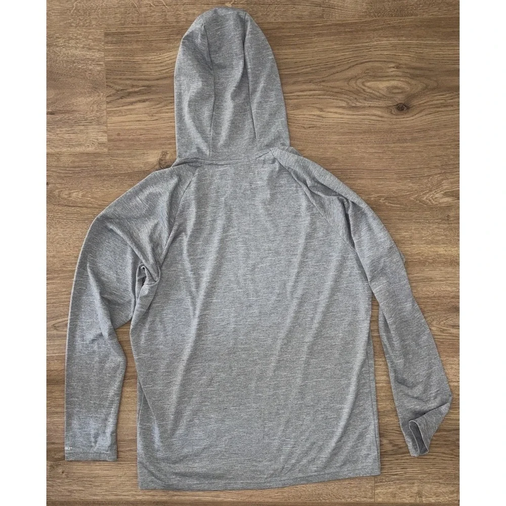 Nike Swim Shirt Mens Medium Gray Dri Fit Hooded Long Sleeve UPF 40 Dri Fit